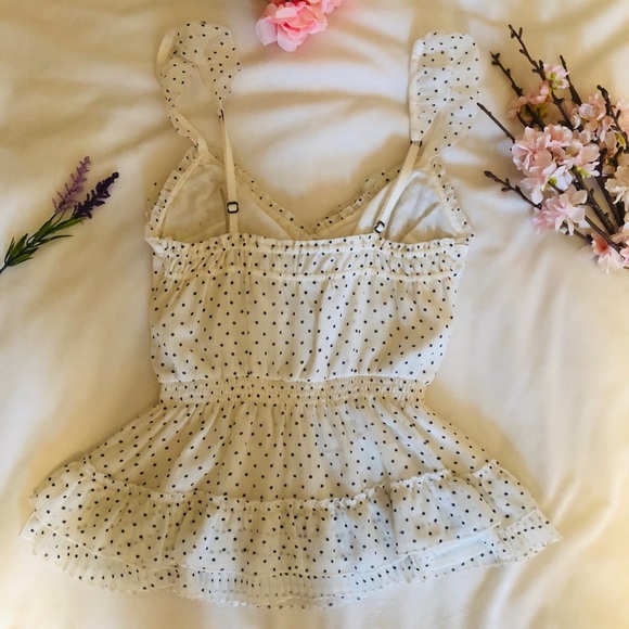 Vintage A&F Polka Dot Ruffle Tank - Picture 4 of 4